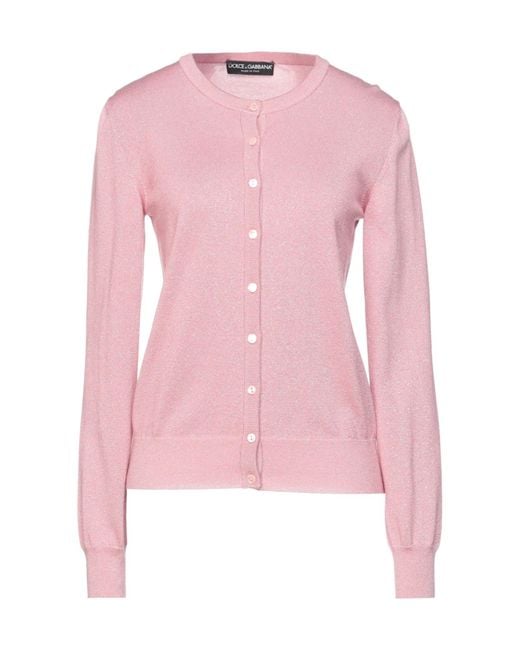 Dolce & Gabbana Pink Solid Knit Cardigan