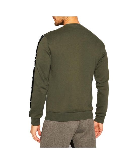 EA7 Green Logo Long-Sleeved Sweater for men