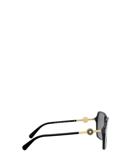 Versace Gray Eyewear Square Frame Sunglasses