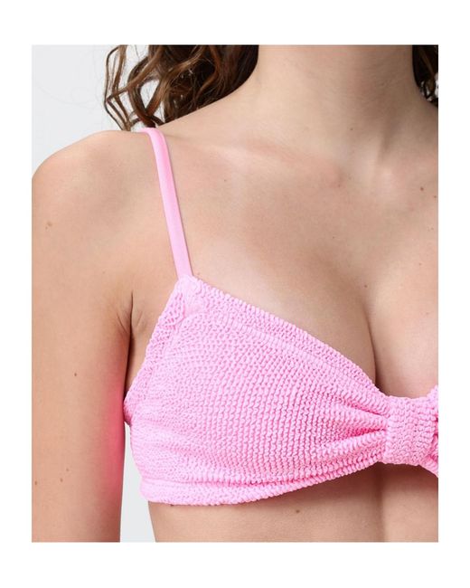 Hunza G Pink Alicia Crinkle Bikini