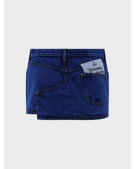 Vivienne Westwood Blue Foam Mini Denim Skirt