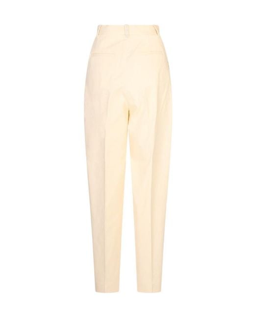 Fabiana Filippi Natural Casual Trousers With Belt Loops