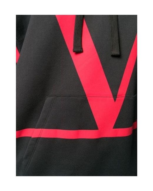 Valentino Black Vlogo Print Hoodie