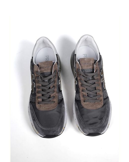 Premiata Brown Lace-Up Sneakers for men