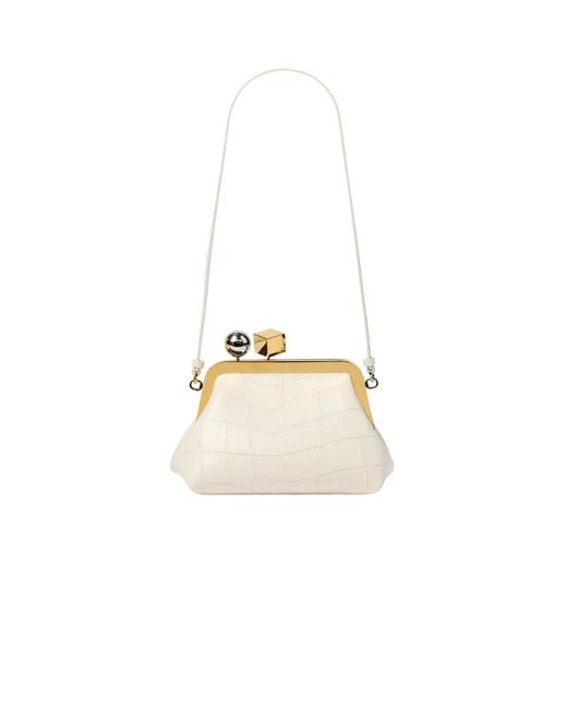 Jacquemus White The Berlingot Small Clasp Bag