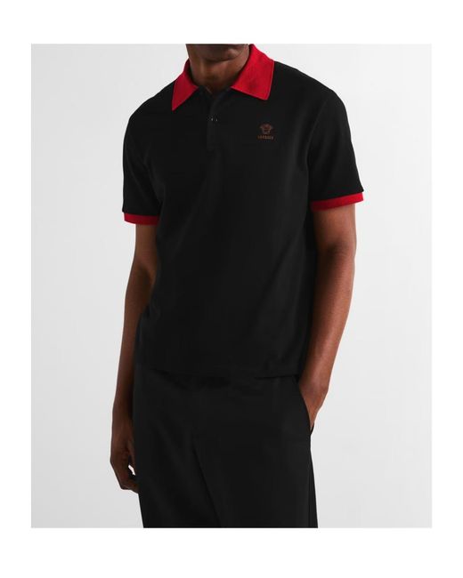Versace Black Medusa Polo Sn62 for men