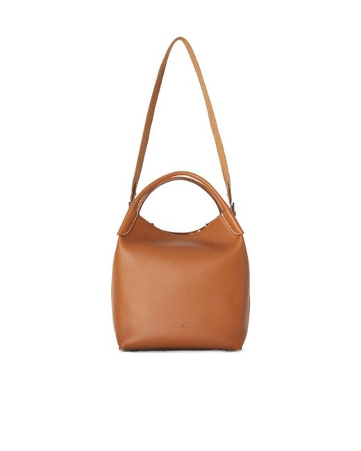 Loro Piana Brown Large Bucket Shoulder Bag