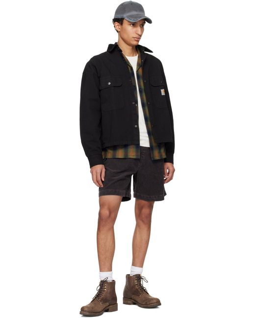 Carhartt Gray Reynold Corduroy Shorts for men