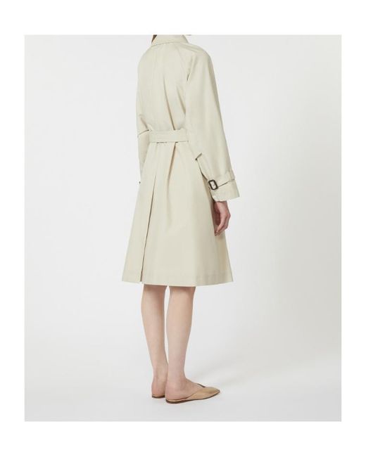 Max Mara Natural Cotton-Blend Trench Coat