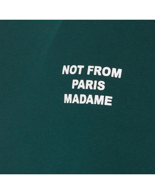 Drole de Monsieur Green Logo-Print Cotton T-Shirt for men