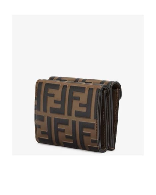 Fendi Multicolor Ff Monogrammed Tri-Fold Wallet