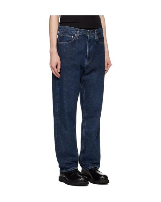 Agolde Blue Five-Pocket Denim Trousers for men