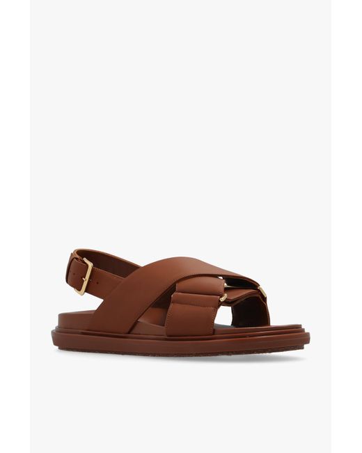 Marni Brown Leather 'Footbed'