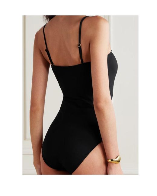 Nili Lotan Black Spaghetti Strap Swimsuit