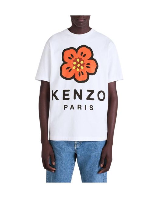 KENZO White 'Boke Flower' T-Shirt for men