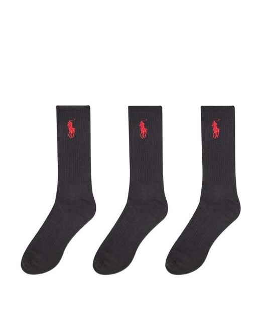 Polo Ralph Lauren Blue 3 Pack Big Polo Pony Crew Sock for men