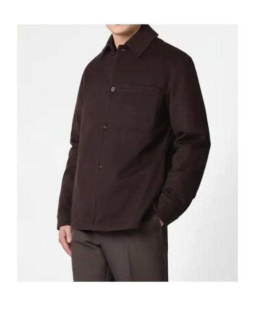 Tod's Brown Drap Shirt Jacket for men