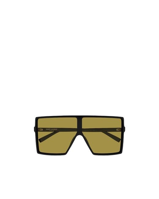 Saint Laurent Green Betty Rectangular Sunglasses