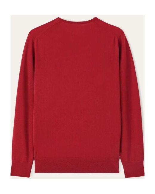 Loro Piana Red Long-Sleeved Sweater for men