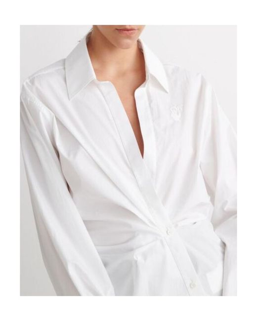 Off-White c/o Virgil Abloh White Poplin Wrap Shirt