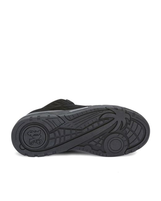 Palm Angels Black Venice Lace-Up Suede Sneakers for men