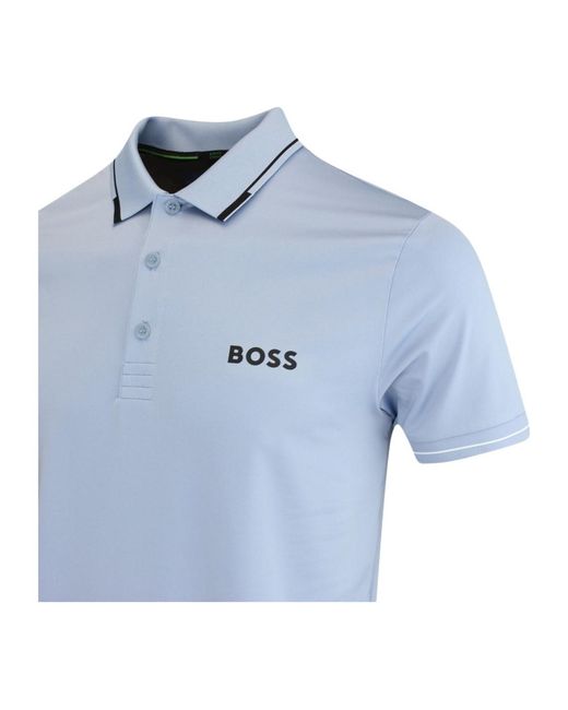 Boss Blue Short-Sleeved Polo Shirt for men