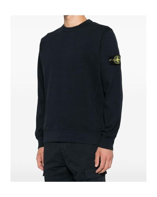 Stone Island Black Crew-Neck Sweatshirt for men