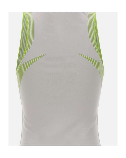 Casablanca Gray Zip-Front Sleeveless Dress