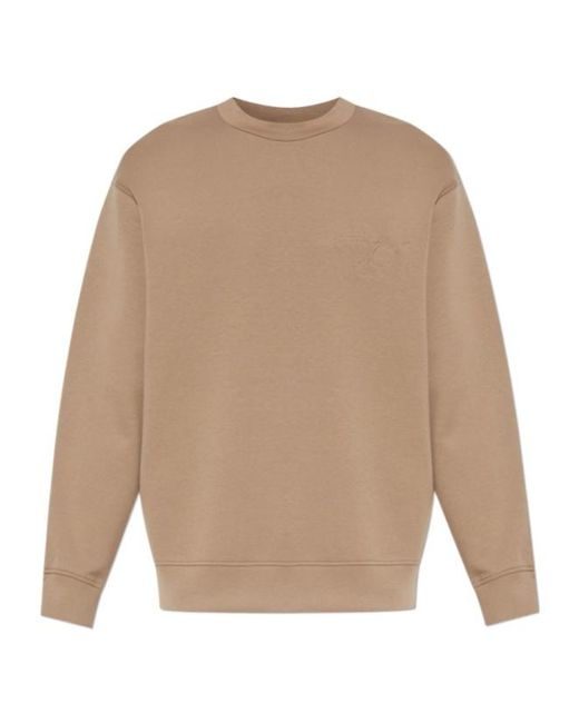 Emporio Armani Natural Sweatshirt With Logo for men