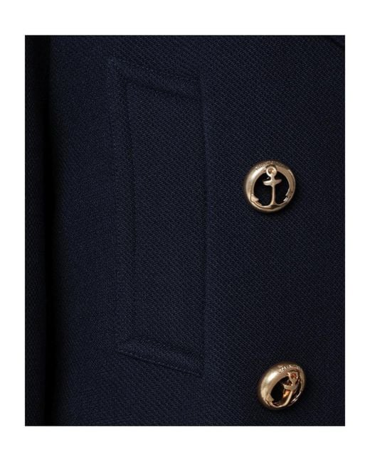 Balenciaga Blue Double-Breasted Coat