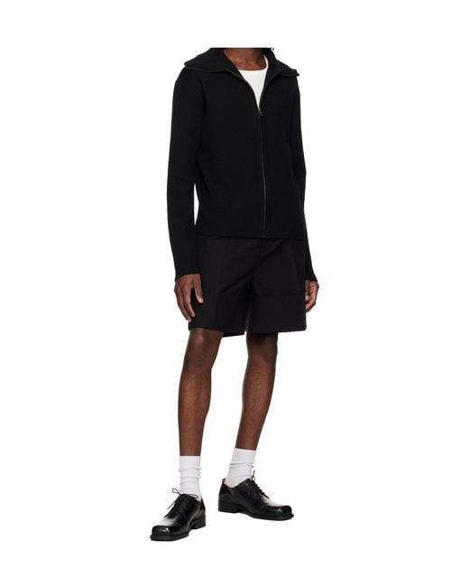 Entire studios Black Cuffed Shorts for men