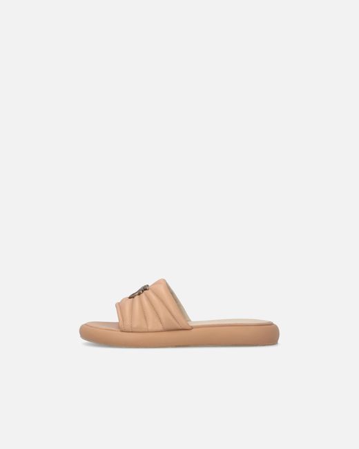 Pinko Brown Fiona 03 Logo Appliqué Slippers