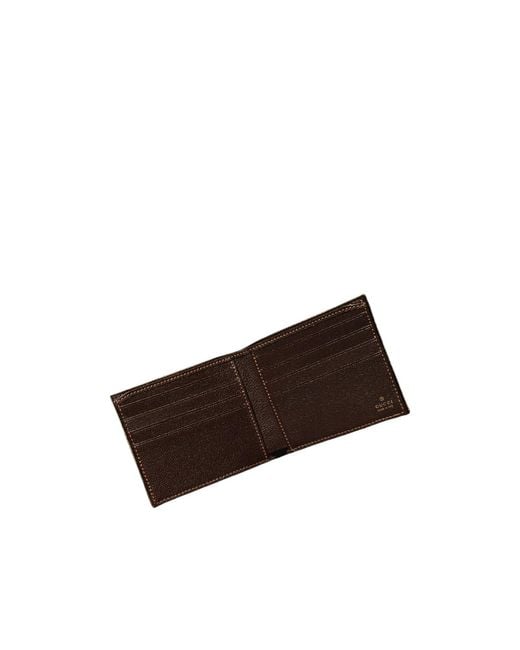Gucci Brown Essence Classic Bi-Fold Wallet for men