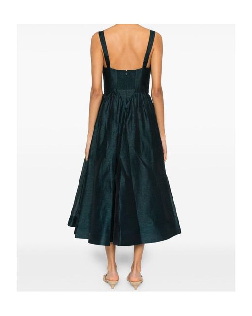 Zimmermann Blue Rebellion Drape Midi Dress