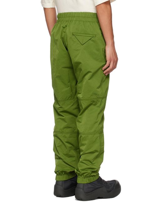 Bottega Veneta Green Logo Zipper Casual Pants for men