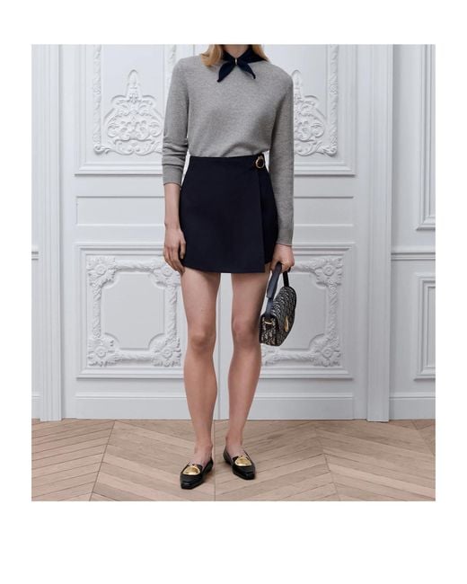 Dior Gray Tied Collar Sweater