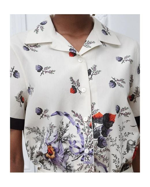 Dior White Blouse Met Korte Mouwen