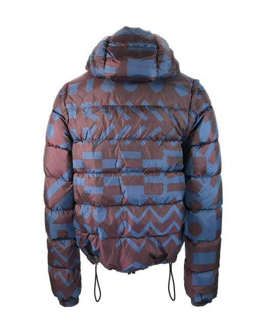 Burberry Blue Hooded Down Jacket for men
