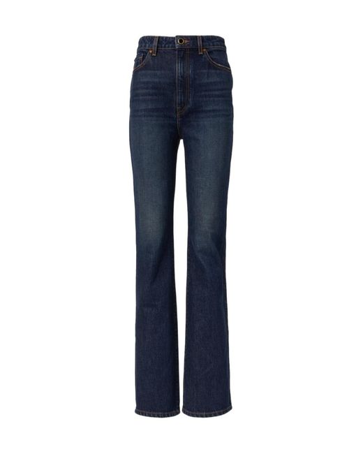 Khaite Blue Danielle High-Rise Straight Jeans