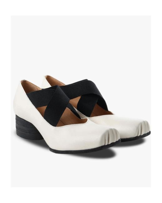 Uma Wang Black Square-Toe Ballet Flats