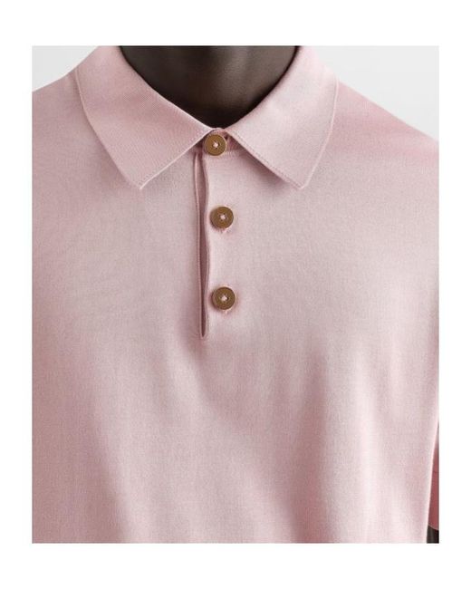 Dolce & Gabbana Pink Dg Logo Embroidered Polo Shirt for men