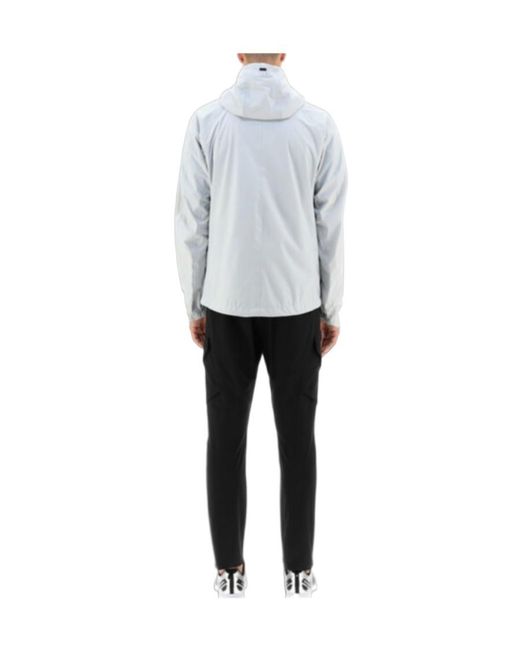 Herno Gray Minimal Technical Hooded Jacket for men