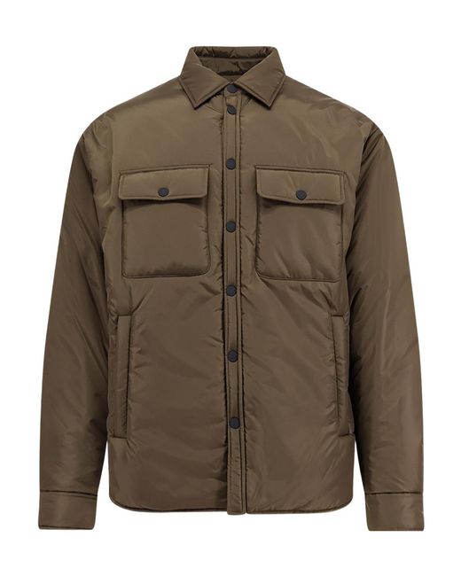 DSquared² Green Snap Buttoned Padded Jacket for men