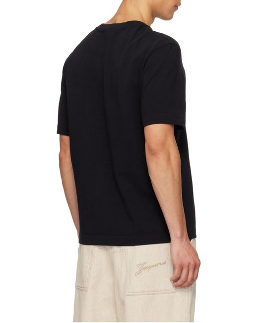 Jacquemus Black The Gros Grain Crewneck T-Shirt for men