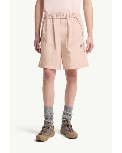 Moncler Natural Cotton Poplin Bermuda Shorts for men