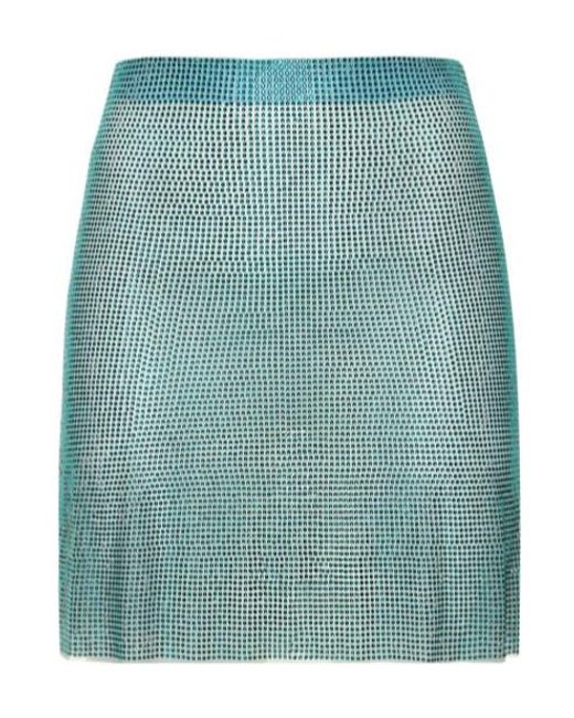 GIUSEPPE DI MORABITO Blue Embellished Net Mini Skirt