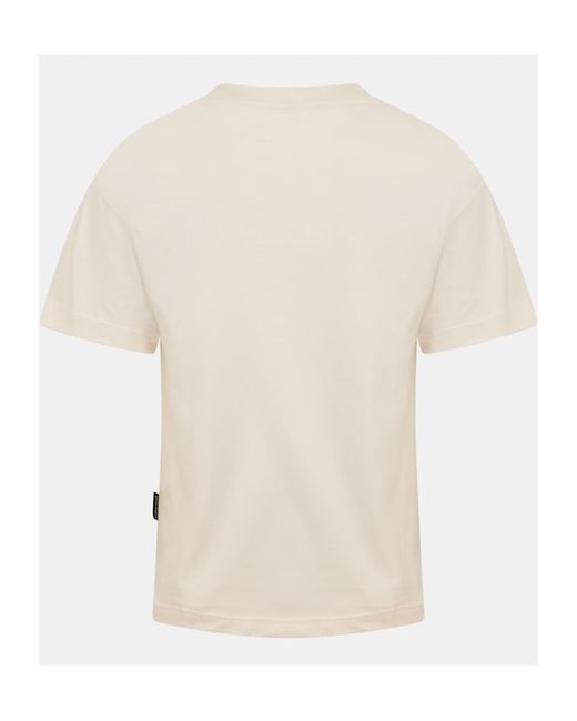 Palm Angels White Logo Crew Neck T-Shirt for men