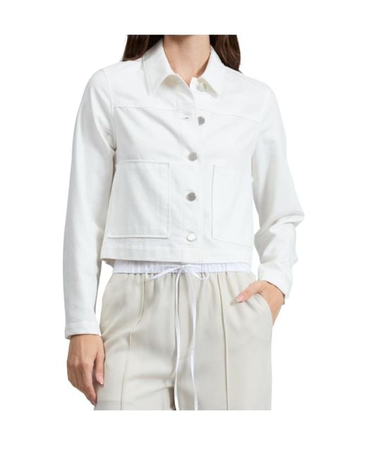 Rag & Bone White Long-Sleeved Casual Jacket