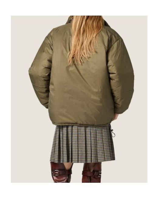 Miu Miu Green Medium-Weight Ripstop Down Jacket