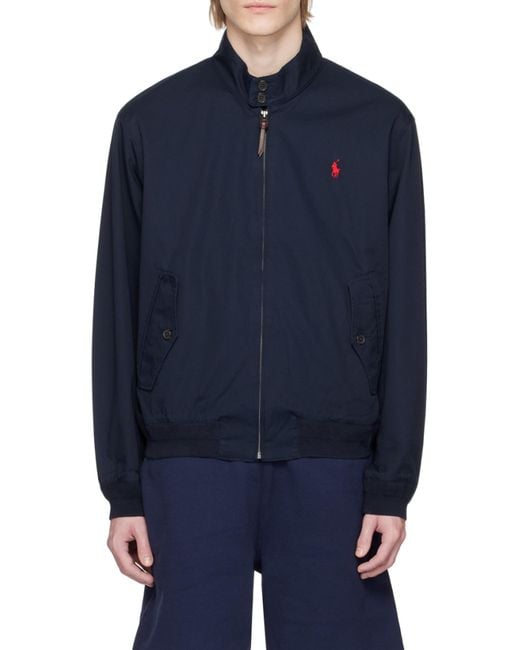 Polo Ralph Lauren Blue Polo Pony Zipped Jacket for men